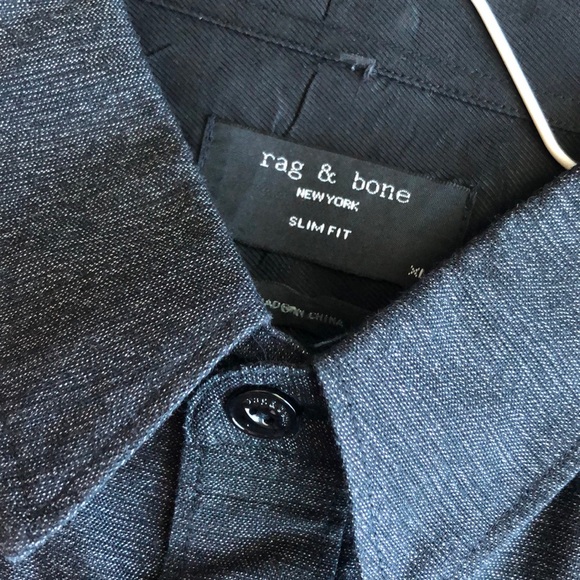 rag & bone Other - rag & bone Men’s Heathered Charcoal Button Up